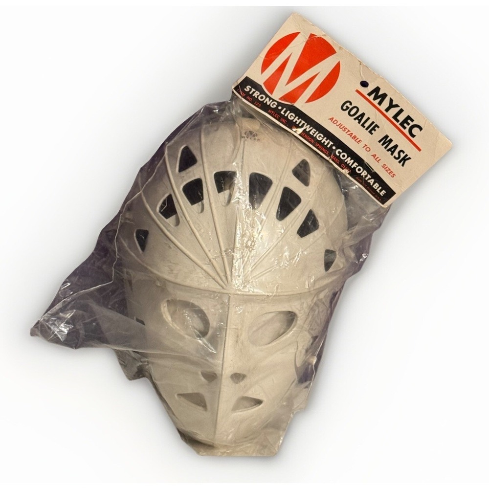 Vintage 1970s MYLEC Ice Hockey Goalie Mask Tony Esposito Ernie Higgins New Rare